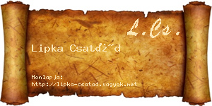 Lipka Csatád névjegykártya